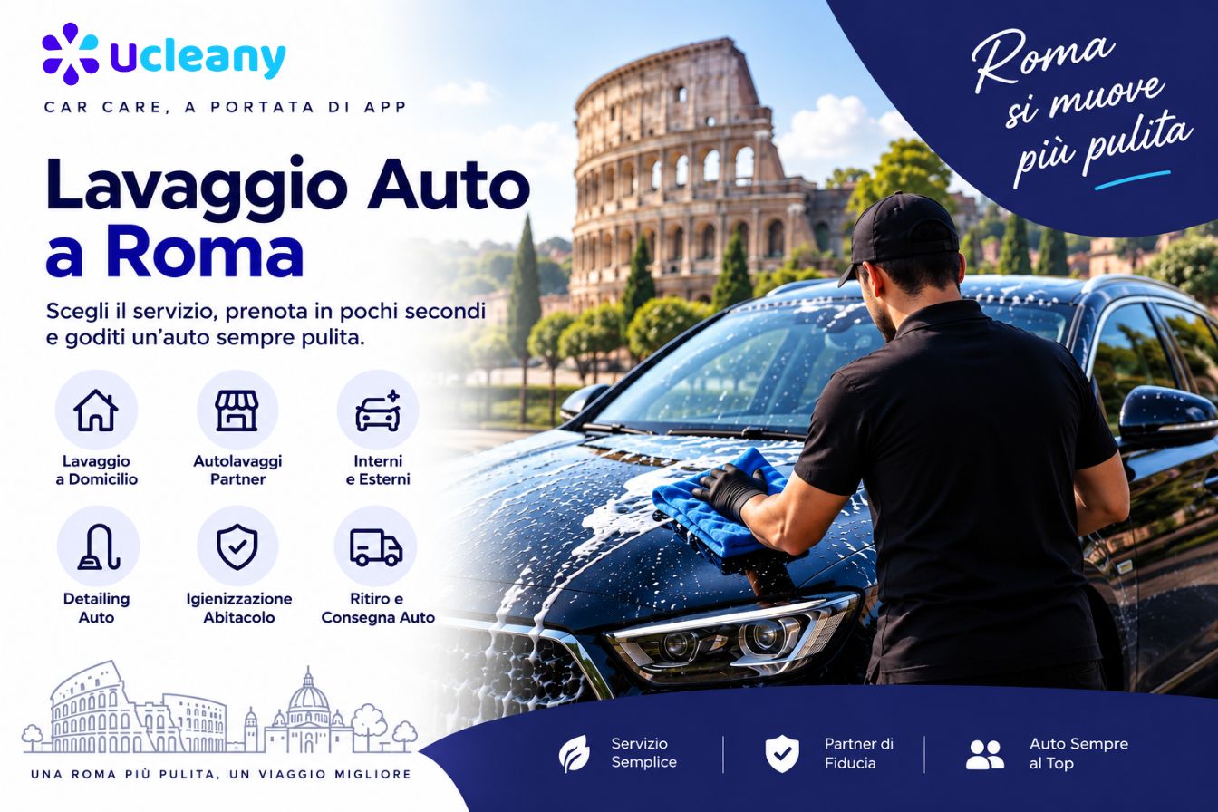 Servizi di lavaggio e pulizia auto professionale a Roma con Ucleany